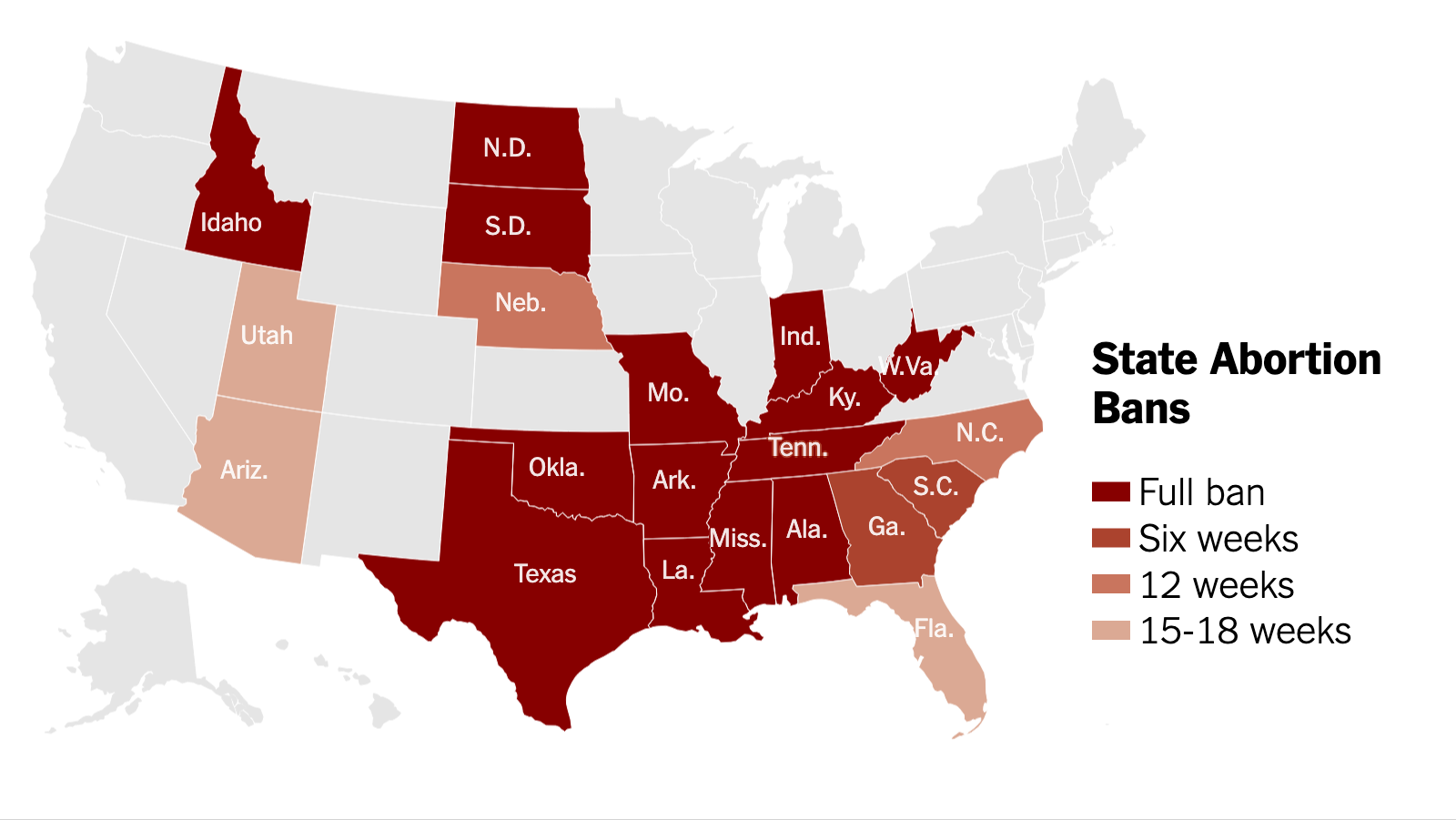 states where abortion is illegal